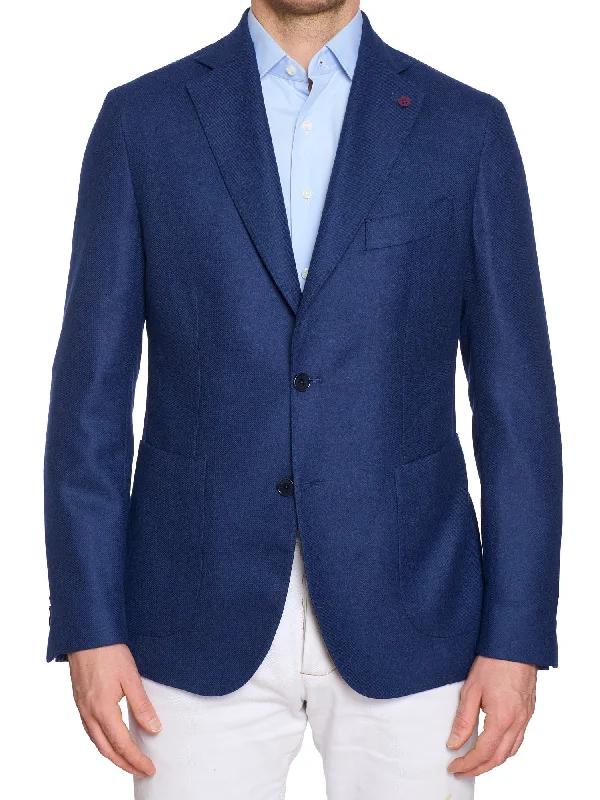 Men's slim fit plaid tuxedo -SARTORIA PARTENOPEA Blue Tweed Wool-Cashmere Jacket Blazer EU 50 NEW US 40 Current Model