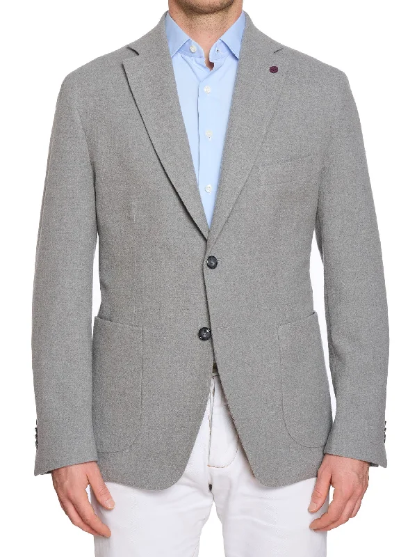 Men's business event tuxedo jacket -SARTORIA PARTENOPEA Gray Flannel Jacket Blazer EU 52 NEW US 42 Current Model