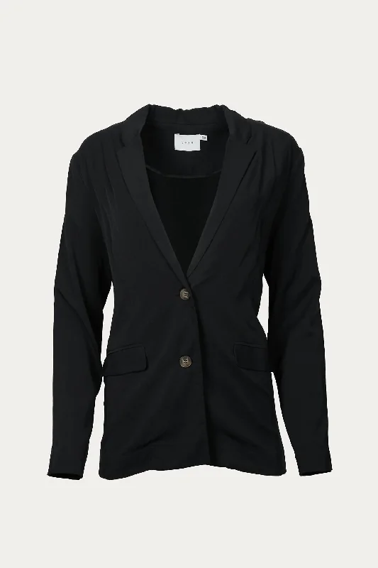 Men's office attire business suit -Single-Breasted Blazer In Black