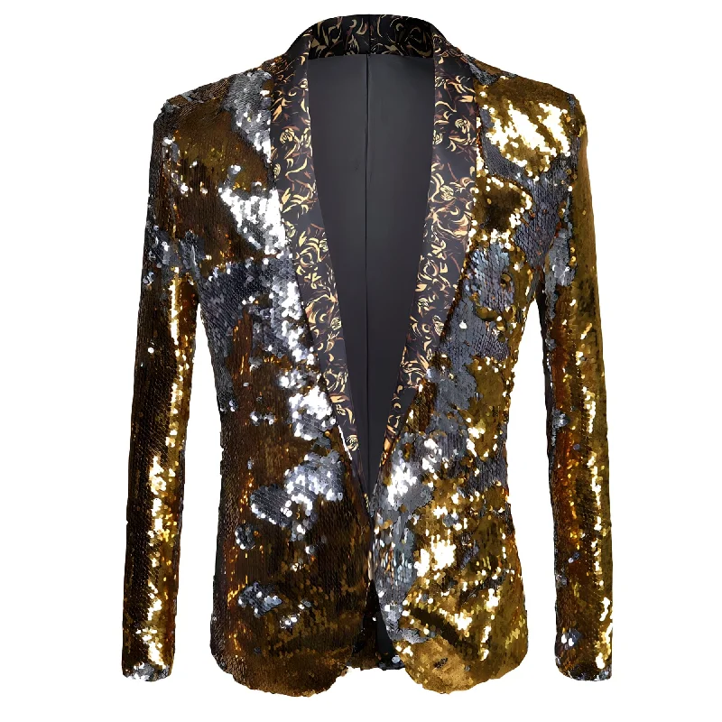 Best wedding tuxedo jacket for groom -The Bullion Sequin Slim Fit Blazer Suit Jacket