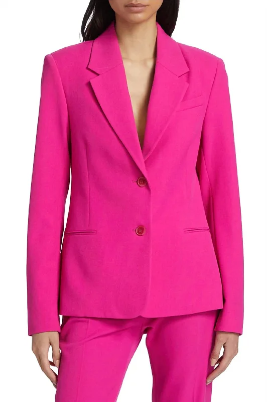 Men's elegant velvet tuxedo -The Femme Blazer In Fuscia