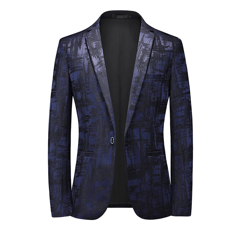 Men's wedding formal tuxedo suit -The Hawthorne Jacquard Slim Fit Blazer Suit Jacket