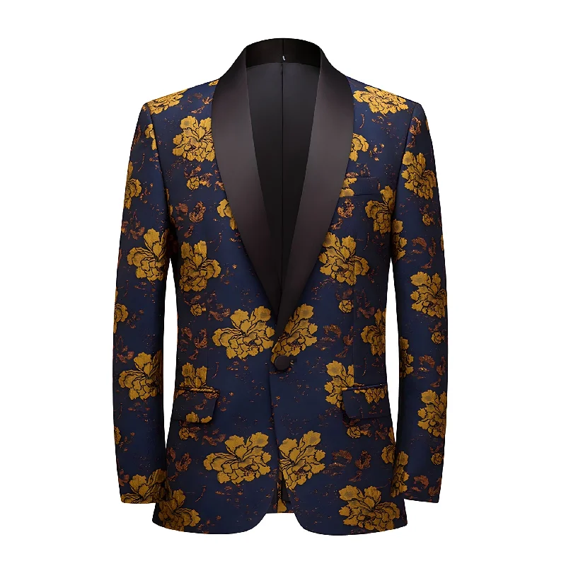 Men's formal office wedding suit -The Matheo Slim Fit Blazer Suit Jacket - Sapphire Blue