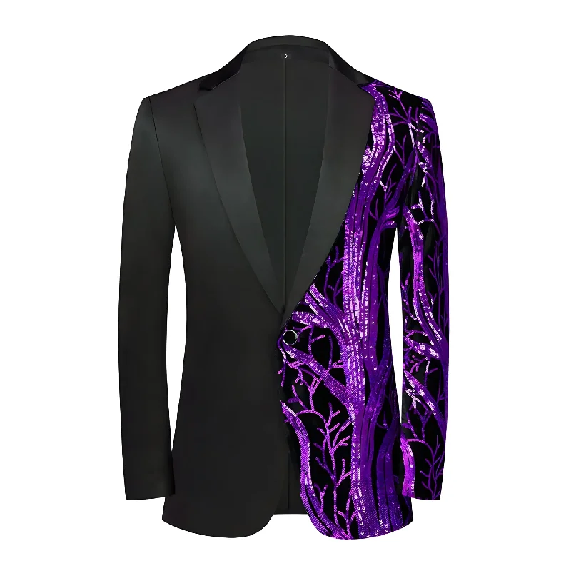 Best wedding tuxedo jacket for men -The Meridian Slim Fit Blazer Suit Jacket - Violet