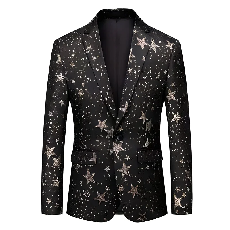 Men's formal three-piece tuxedo -The Night Sky Slim Fit Blazer Suit Jacket