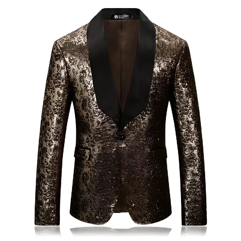 Men's formal office tuxedo suit -The Princeton Gold Slim Fit Blazer Suit Jacket