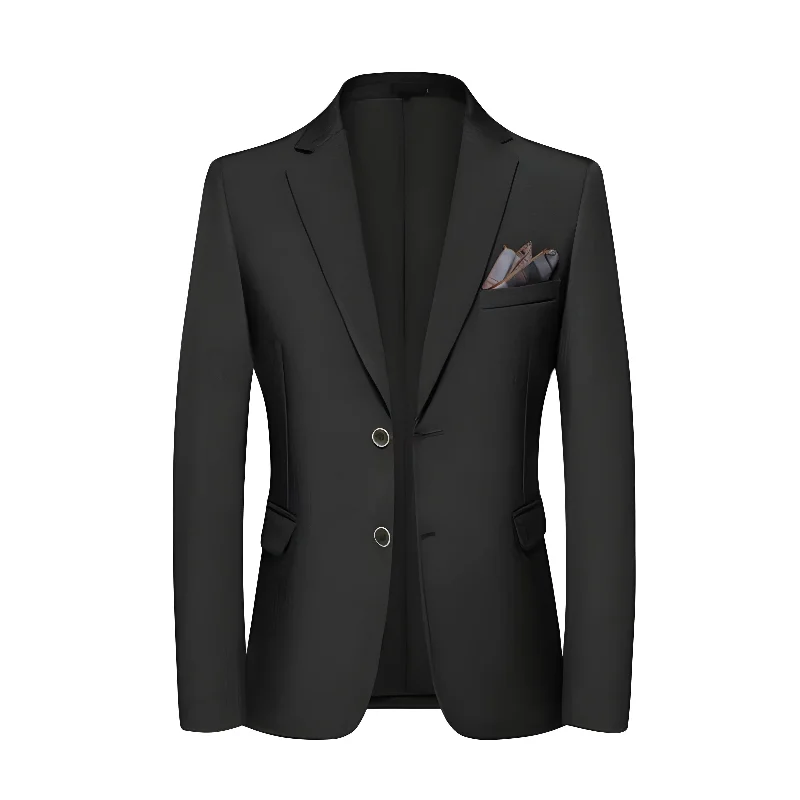 Men's custom tuxedo jacket with satin lapel -The Severin Slim Fit Blazer Suit Jacket