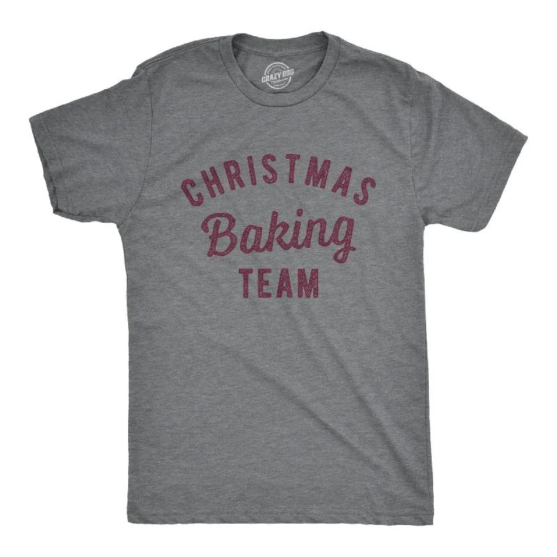 Men’s easy-care plaid shirt for office -Christmas Baking Team Men's T Shirt