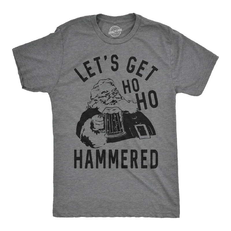 Men’s plaid shirt for everyday wear -Ho Ho Hammered Men's T Shirt