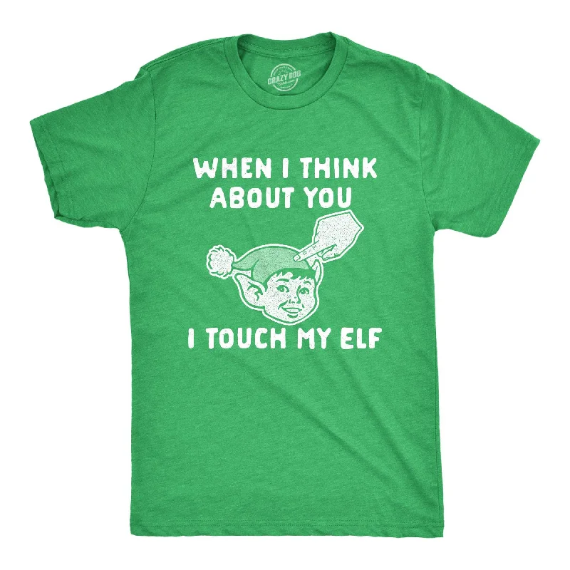 Men’s cotton office shirt -When I Think About You I When I Think About You I Touch My Elf Men's T Shirt